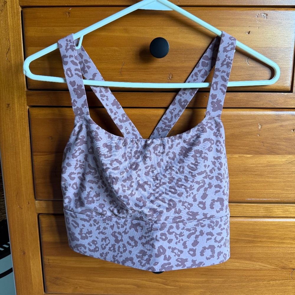 Athleta Leopard Print Sports Bra – Size M